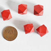 Perle bois rouge hexagonale,fournitures créatives, perles bois,création bijoux,perle hexagone,Perles géométriques,11mm, lot de 5-G6055