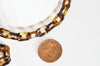 Grosse Chaine écaille acrylique léopard,perle acétate, création bijoux,chaine plastique,14mm, le mètre,G2838