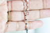 Chaine complète platine ovale,chaine acier,chaine sans nickel,chaine collier, création bijoux,chaine argentée, 45cm,, l'unité, G6566