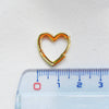 Créoles acier doré inoxydable coeur bijoux doré sans nickel , oreille percée, par paire, 16.5mm G3720-Gingerlily Perles
