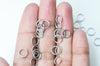 anneaux ronds acier argenté, fournitures acier,anneaux ouverts, fournitures dorées,sans nickel,anneaux argent,lot de 50, 8mm G4106-Gingerlily Perles