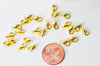 fermoirs mousquetons zamac doré, fermoirs dorés, pince homard,fabrication bijoux,sans nickel,apprêt dorés,lot de 50, (10Gr) 10mm G4961-Gingerlily Perles