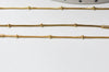 Chaine complète acier dorée 14k satellite,chaine collier acier inoxydable,sans nickel,chaine fantaisie,plaqué or,0.9mm,50cm G5796-Gingerlily Perles