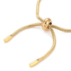 Bracelet réglable acier doré 14k, bracelet doré fermoir frein,bracelet acier or inoxydable ,sans nickel,27cm, l'unité G5496-Gingerlily Perles