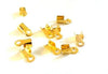 Embouts corde métal doré pincer,fournitures créatives,fournitures dorées,création bijoux,finition ruban,finition chaine,lot de 100,6mm - G02