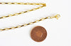 Collier acier doré 18k maille rectangle,chaine qualite,création bijoux,chaine complète,acier inoxydable,5x2.5mm,chaine complète 45cm,G2994-Gingerlily Perles