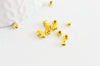 Perles intercalaires laiton doré 24k, perle texturée,perle intercalaire, perles dorées, création bijoux, Lot de 10,4mm G5247