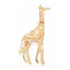 Broche girafe multicolore laiton doré émaillé,broche dorée,creation bijoux,décoration veste, 59x25mm,l'unité G5557-Gingerlily Perles