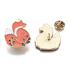 Broche pins renard roux doré émail orange,broche dorée,creation bijoux,décoration veste, 33x27mm,l'unité G5552-Gingerlily Perles