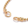 Bracelet réglable maille boule acier doré 14k 15.8cm,création bijoux sans nickel,bracelet acier doré inoxydable, l'unité G5966