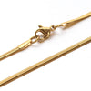 Chaine complète acier dorée 14k serpent 45cm,chaine fantaisie,chaine collier,sans nickel,chaine fantaisie,chaine complète,2.2mm G5680-Gingerlily Perles