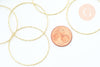 Anneau connecteur torsadé laiton 18k, pendentif géométrique,anneaux laiton, création bijoux, lot de 2, 40mm G5512-Gingerlily Perles