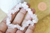 Bracelet élastique chips quatrz rose naturel, un bracelet en pierre naturelle energie positive, bracelet lithothérapie, 50mm, l'unité G4717-Gingerlily Perles