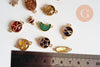 pendentif verre pierre résine druzzy 10.5-26mm, un pendentif pour création bijoux pierre, l'unité G6415