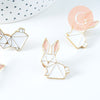 Broche pins lapin origami doré émail 31.5x23mm,broche dorée,creation bijoux,décoration veste,l'unité G6375-Gingerlily Perles