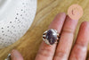 Bague réglable argentée améthyste,bijou argenté pierre naturelle,bague bleue,améthyste naturel,création bijoux,18mm, l'unité G6374-Gingerlily Perles