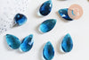 Pendentif goutte cristal facetté bleu 22mm,pendentif cristal,pour création bijoux, l'unité G6362