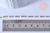 chaine de cheville acier doré 14k résine blanche chaine doree, bracelet chaîne fine,création bijou,1.5-2mm,23cm, l'unité G3659-Gingerlily Perles