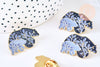 Broche pins ours motif végétal doré émail noir violet,broche dorée,creation bijoux,décoration veste, 30x18mm,l'unité G5537-Gingerlily Perles