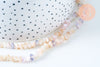 Perle triangle cristal beige rose 6x3.5mm, perles bijoux, perle triangle cristal ,Perle verre facette, fil de 33cm G6371