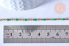 chaine de cheville acier doré 14k résine verte chaine doree, bracelet chaîne fine,création bijou,1.5-2mm,23cm, l'unité G3661-Gingerlily Perles