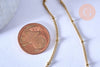 chaine de cheville acier satellite doré 14k chaine doree, bracelet chaîne fine,création bijou,1.5mm,23cm, l'unité G4362-Gingerlily Perles