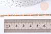 Bracelet ou collier acier doré 14k résine orange, chaine doree, bracelet chaîne fine,création bijou,1.5mm,20.5cm, l'unité G3709-Gingerlily Perles