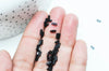 perles rocaille verre rectangle noir opaque, perle carré création bracelet, perle tila, 2mm,2 trous, Les 50 (1.2 Gr) G4604
