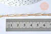 Chaine laiton doré texturée maille rectangle,chaine collier,création bijoux,chaine large,12x3.5mm,chaine complète,49.5cm, l'unité,G2410