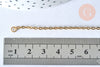 Bracelet fine maille acier doré 14kavec anneaux, création bijoux,bracelet acier doré inoxydable,sans nickel, 18cm, l'unité G5436