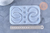 Moule pour fabrication boucles créoles résine, un moule en silicone pour réaliser des bijoux avec inclusion en résine, l'unité,G3364