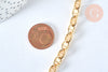 Chaine maille marine acier dorée 16 carats 10x6.6mm,chaine acier inoxydable pour création bijoux, 1 metre, G6782