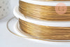 Fil câblé gainé acier inoxydable doré 0.38mm,Fabrication bijoux, fil gainé métal pour creation bijoux, Bobine de 50 m, G6778-Gingerlily Perles
