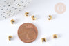 Caches perles à écraser en acier inoxydable 304 doré, création de bijoux acier, lot de 5 G7324-Gingerlily Perles