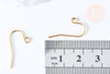 Support boucle crochet acier doré ovale,oreilles percées,création bijoux,boucle dorée,sans nickel, lot de 20, 24mm,G2890-Gingerlily Perles