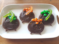 Halloween Chocolate Cauldron Cookies