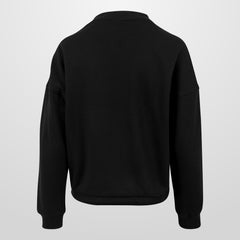 Black Oversized Crew Neck Sweatshirt