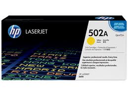 HP 502A (Q6472A) Yellow Original LaserJet Toner Cartridge (4000 Yield)