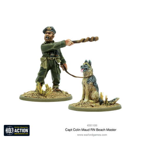 ><blockquote><em>Modelled in action on Juno Beach with his faithful (real life) dog Winnie, a German Shepherd, you'll also recieve a bonus 'The Longest Day Movie' English Bulldog!</em></blockquote><p>Capt. Colin Maud RN Beach Master DSO &amp Bar, DSC &amp Bar (21 January 1903 – 1980). Exceptionally bold and tenacious looking like a latter-day buccaneer he was described as 