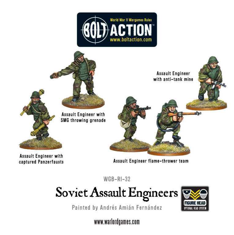 Boulons Action Soviétique Assault Ingénieurs Équipe Warlord Games 