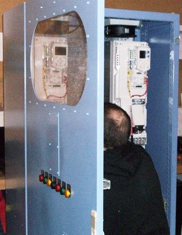 EDC engineer inspecting panel retrofit