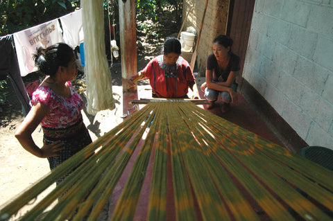 Backstrap weaving natural dyes