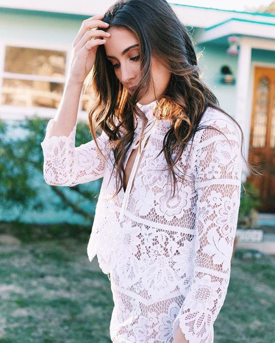 for love and lemons white lace outfit