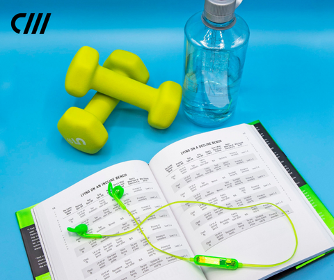 neon earbuds to take to the gym