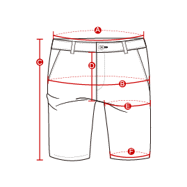 Size Chart / Shorts / Delta Shorts - Outerboro - Performance Cut and Sewn