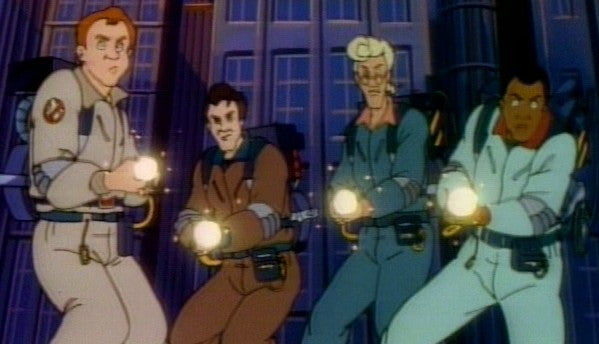Ray, Peter, Egon and Winston in The Real Ghostbusters (image via The Supernaughts)