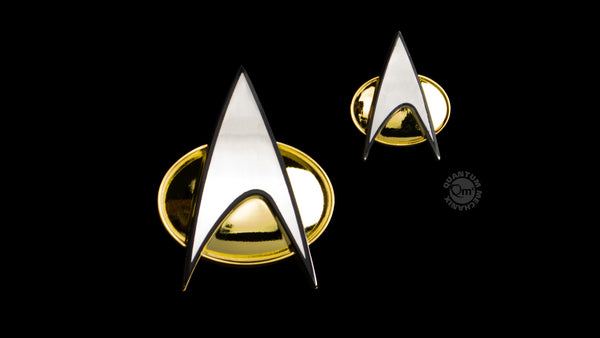 Star Trek Next Generation Communicator Pin Combadge Com Badge Rank 8x4mm Pip 