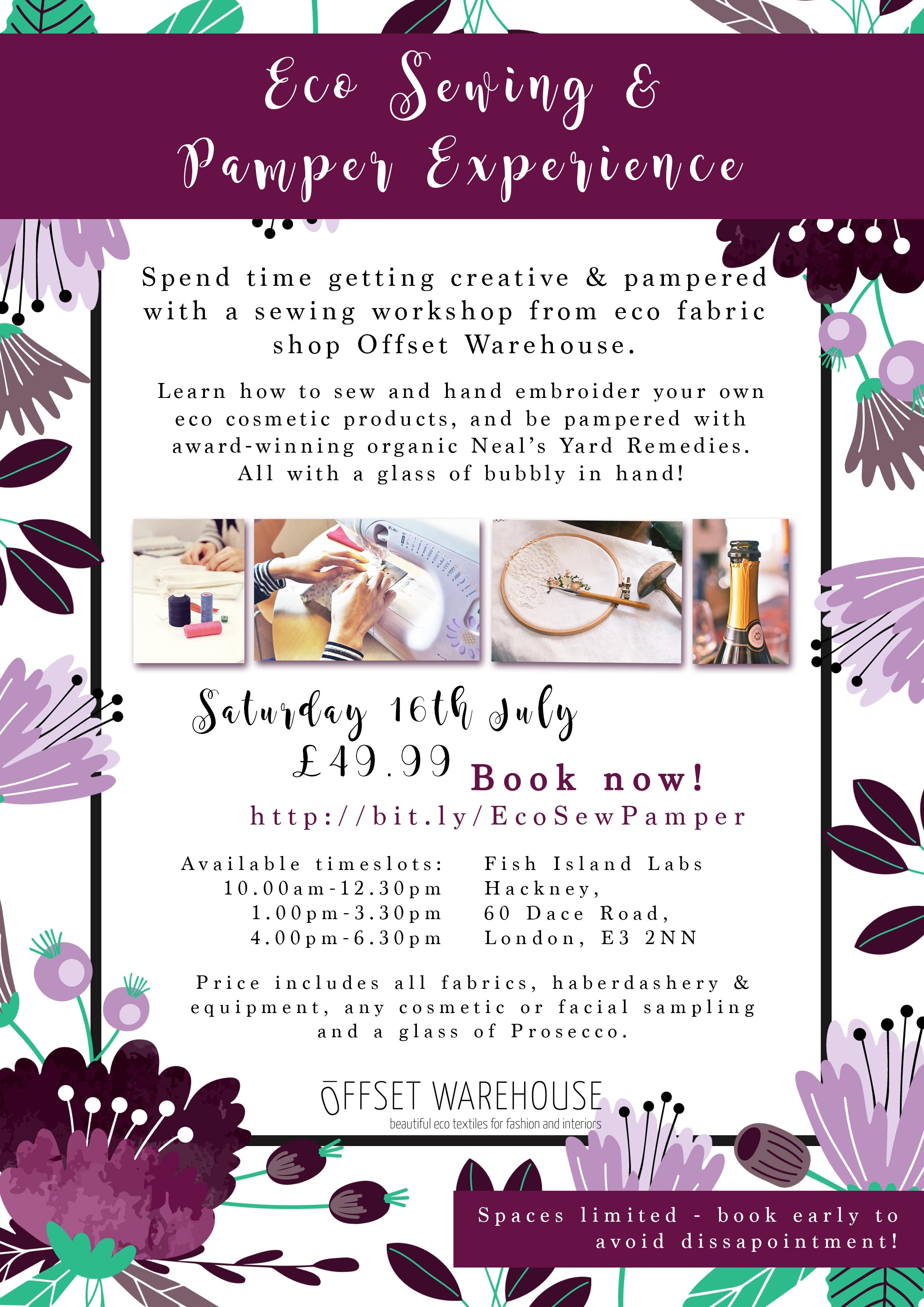 EVENT: Eco sewing & pamper experience with Offset Warehouse