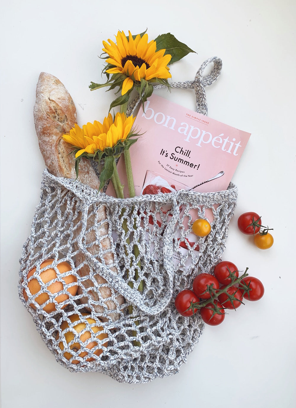 Free crochet pattern - DIY farmers market bag
