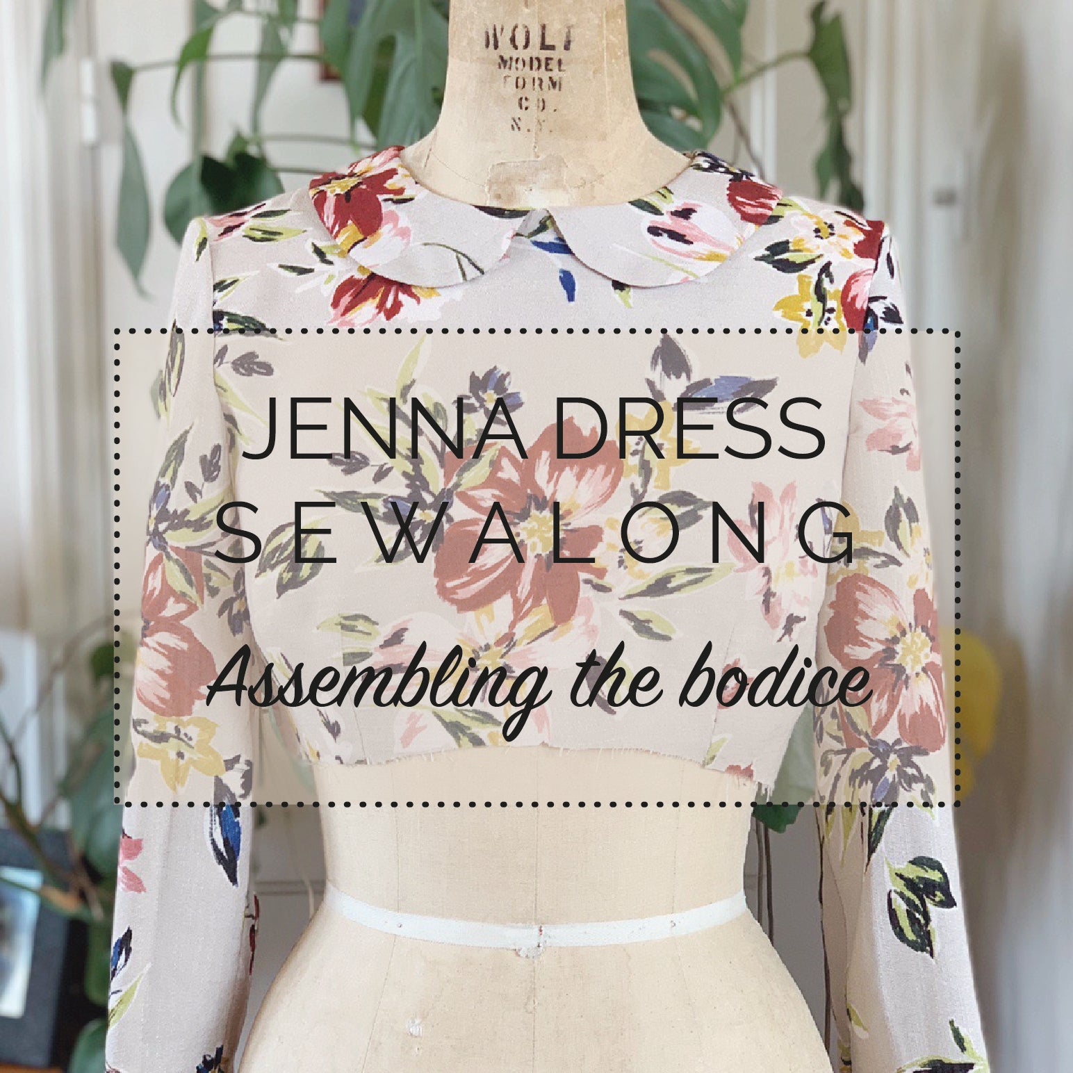 Jenna Dress Sewalong - Assembling the bodice (variation 2)